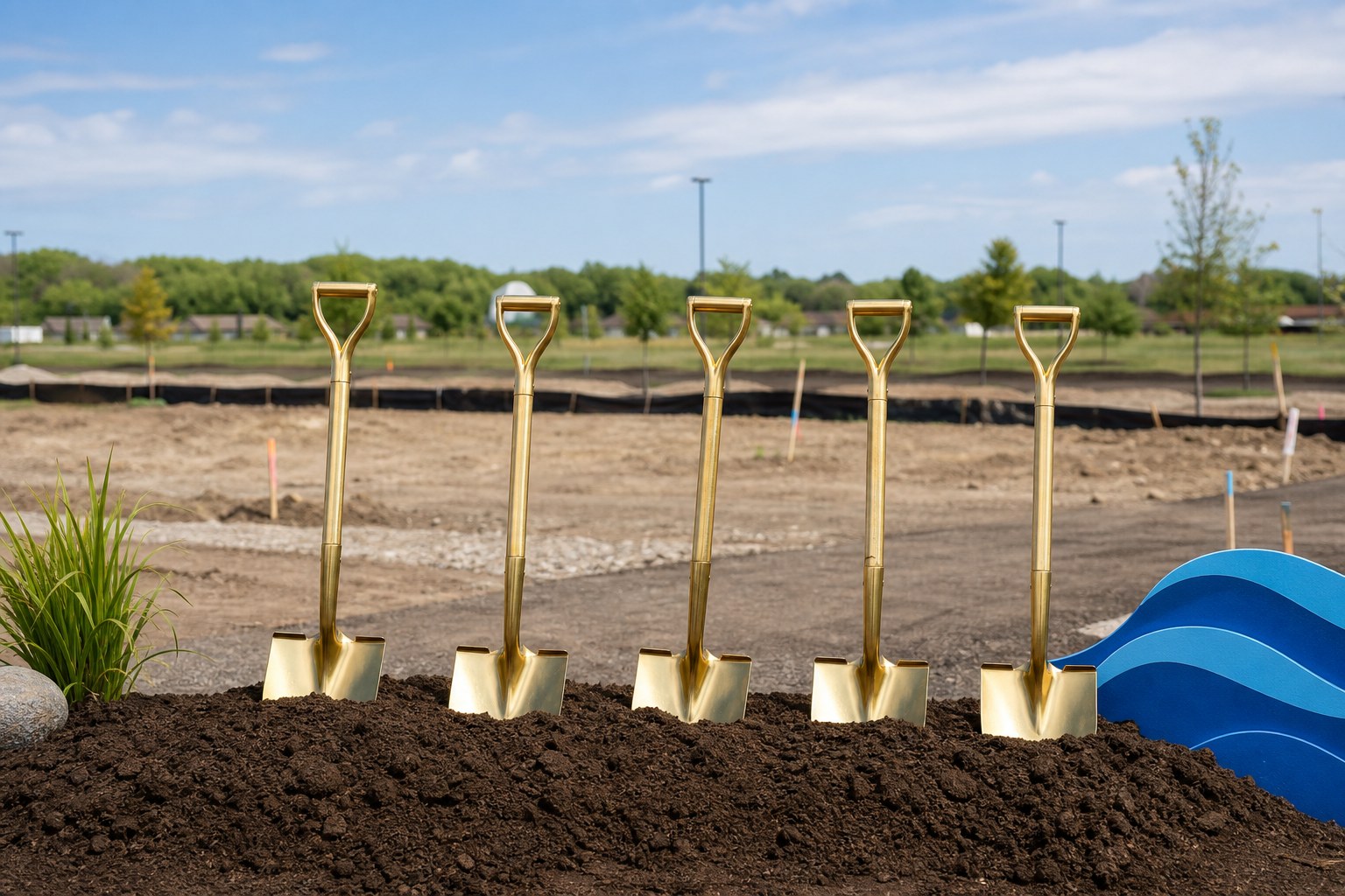 Foss Swim School celebrates Otsego groundbreaking ceremony